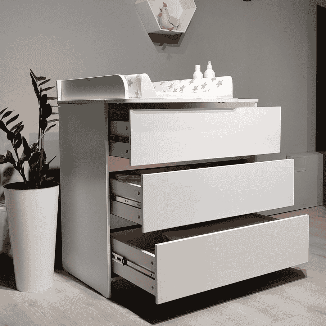 Dětská komoda Lovitto Gekko Kids, 90x51x86cm, Bílá